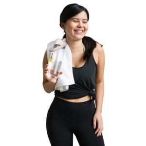 Flip straw water bottle