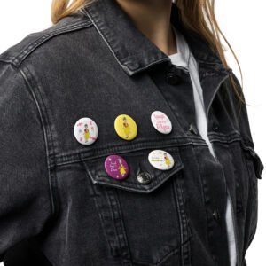Set of pin buttons